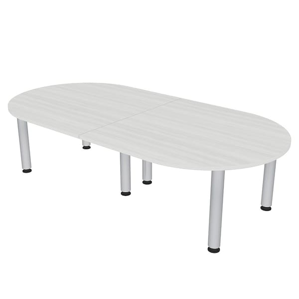 45 in W, 96 in L, 29 in H, Engineered Wood Top, White
